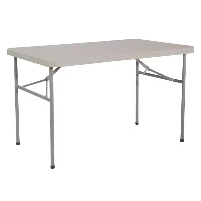 4ft Resin Multi Purpose Folding Table, Light Gray