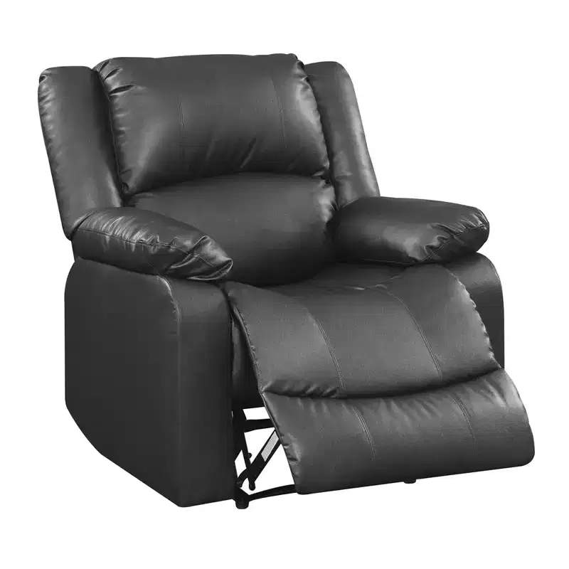 Manual Recliner Chair Faux Leather with Multi-Position Recline