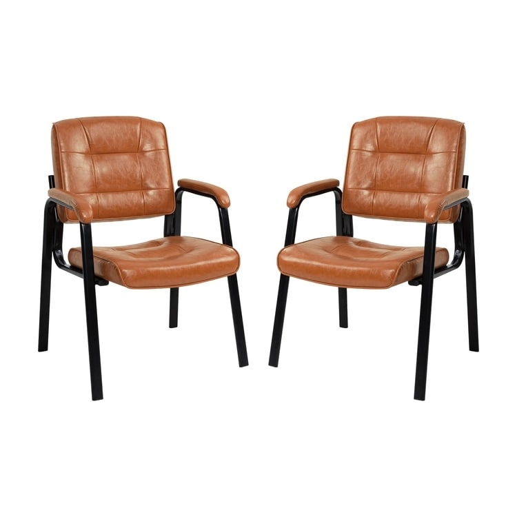 Premium Leather Executive Office Chairs with Padded Armrest