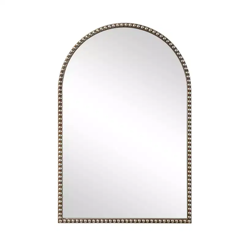 Holli Furniture Metal Beaded Wall Mirror Brown