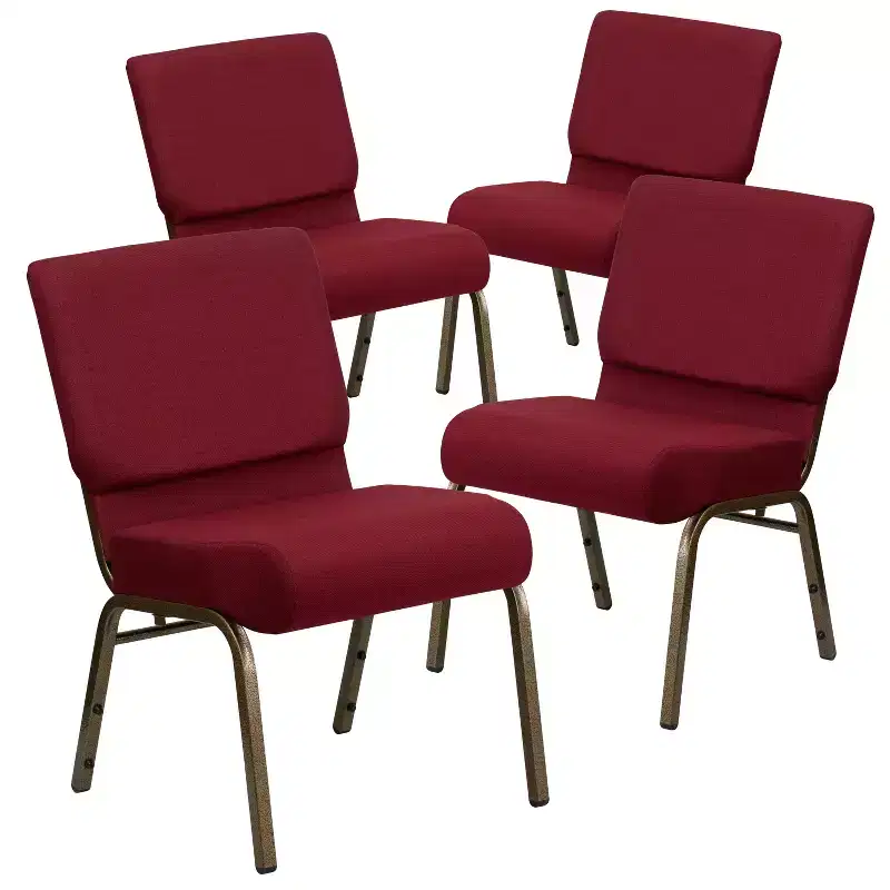 4 Pack 21''W Stacking Church Chair
