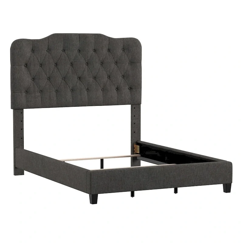 Ginny Adjustable Diamond-tufted Camel Back Bed by iNSPIRE Q Classic