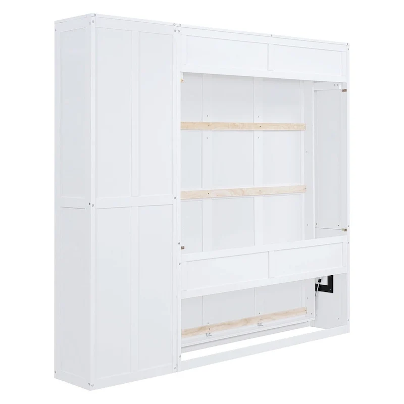 Merax Murphy Bed Wall Bed with Shelves