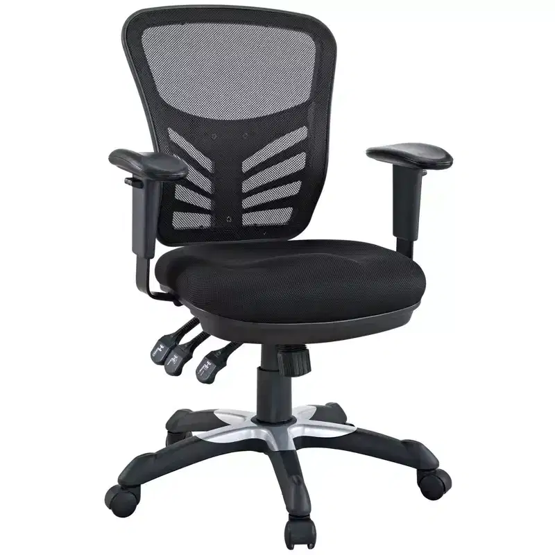 Black / Indigo / Red Mesh Swivel Office Chair, Single Seat