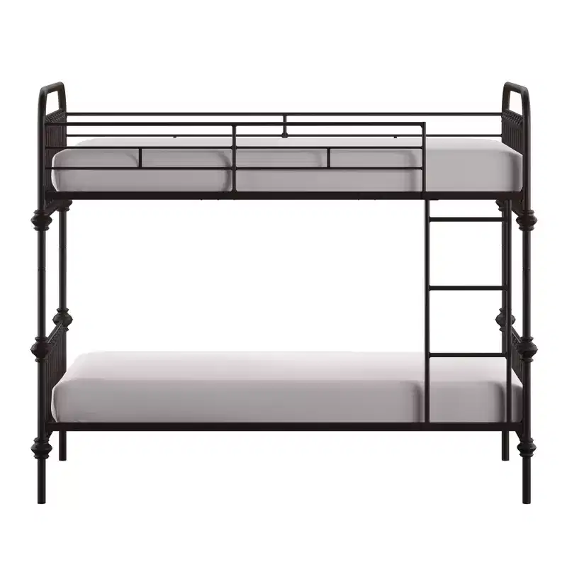 Metal Bunk Bed - Black