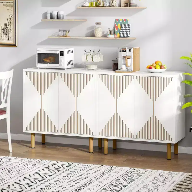 59" Modern Storage Cabinet White