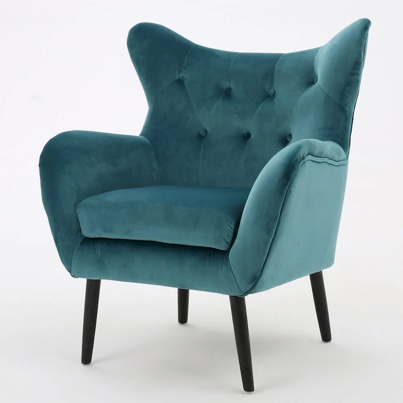 Alyssa Mid-century Upholstered Arm Chair by Christopher Knight Home - 30.25D x 34.25W x 39.75H