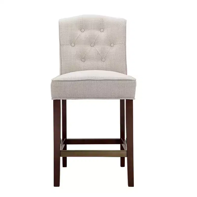 Khloe Tufted Counter Height Barstool Tan - Madison Park
