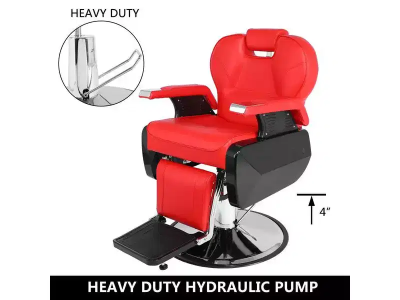 Karl Home Classical Style Heavy Duty Hydraulic Reclining Barber Chair