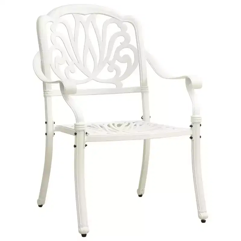 vidaXL Garden Chair Set of 2 Bronze Cast Aluminum Standard Tough