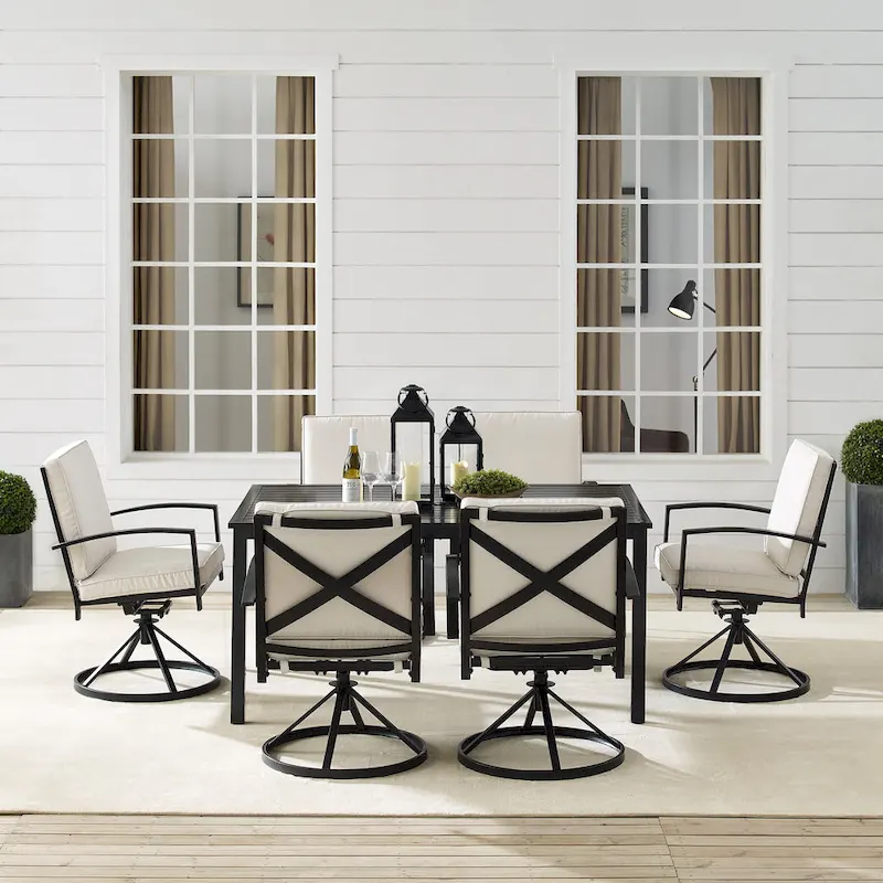 Crosley Kaplan 7Pc Outdoor Dining Set - 122W x 99D x 37H