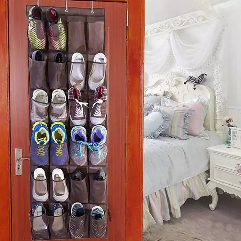 Home Collection 24 Pocket Over-the-Door Shoe Organizer