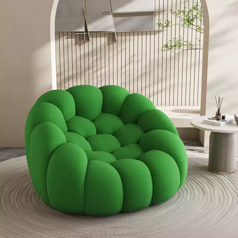 Modern Loveseat Bubble 2 Seater Upholstered Sofa Couch 3D Textile Mesh Fabric for Living Room