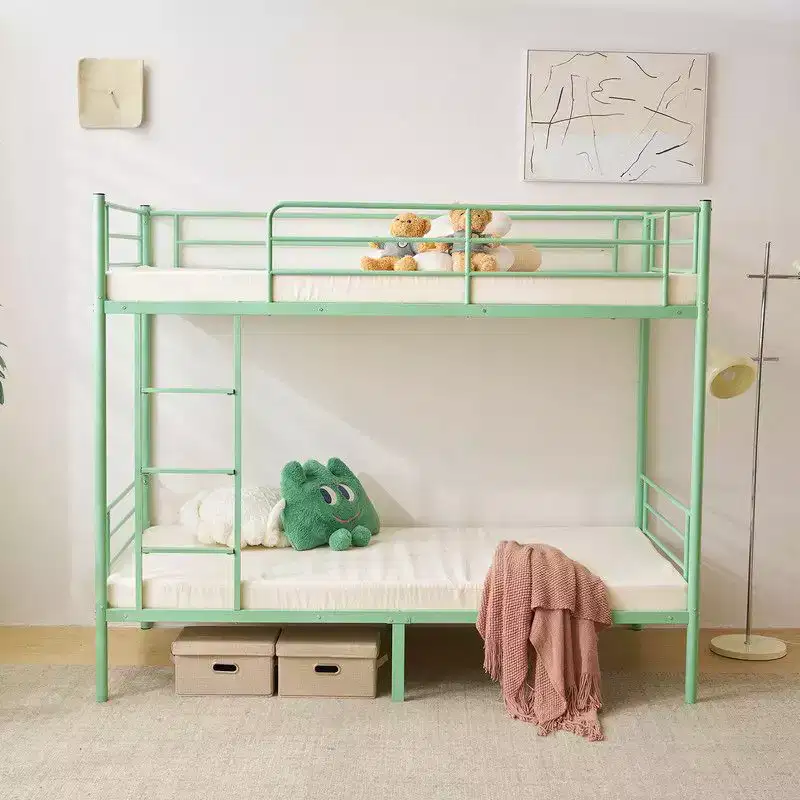 Karl Home Twin Over Twin Steel Bunk Bed Frame Ladder Bedroom Dorm Room for Kids Adult Children