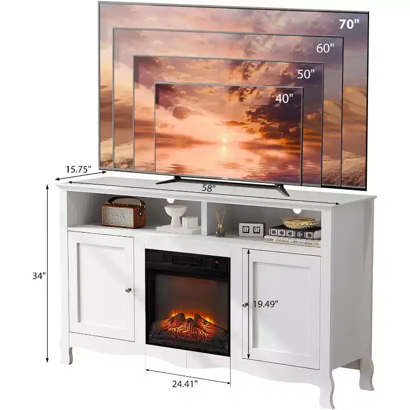 Fireplace TV Stand for up to 70