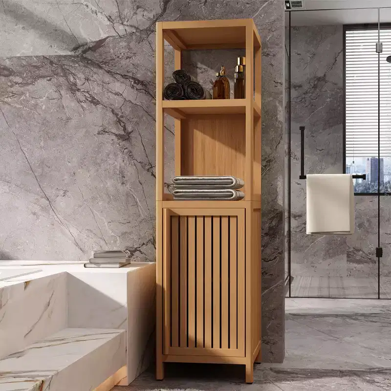 Bathroom Storage Cabinet, Storage Organizer With 2 Open Shelves, Doors, Large Capacity Multifunctional Freestanding Floor Cabinet For Office, Kitchen