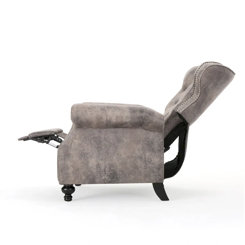 Walder Tufted Microfiber Recliner Club Chair by Christopher Knight Home