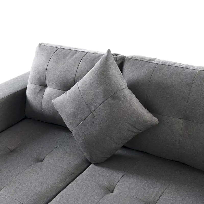 Modern 4-Seat L-Shaped Sectional Sofa with Lounge Chaise