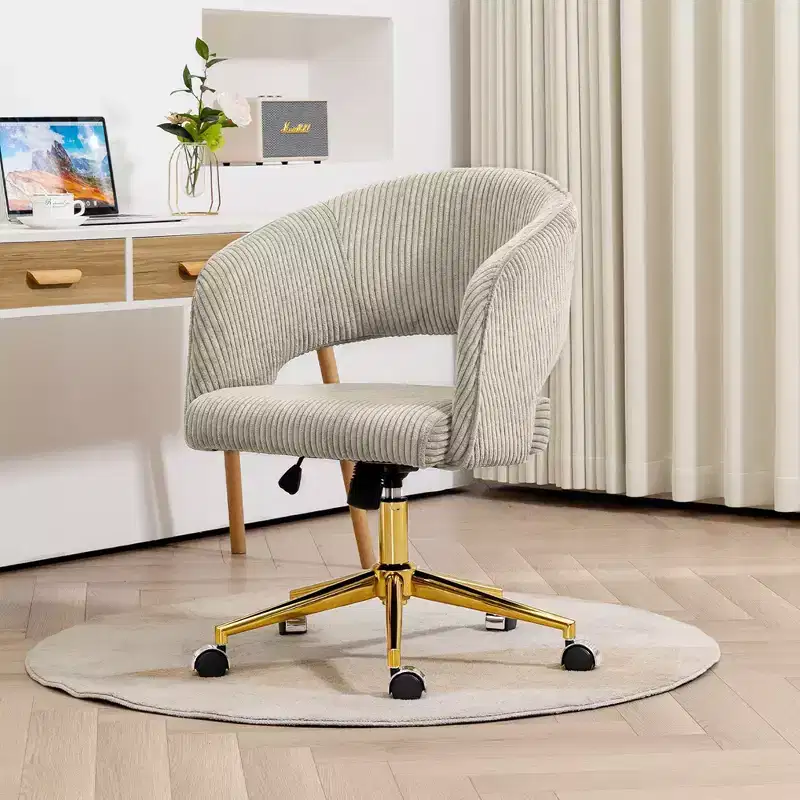 Corduroy adjustable movable Task Office Chair