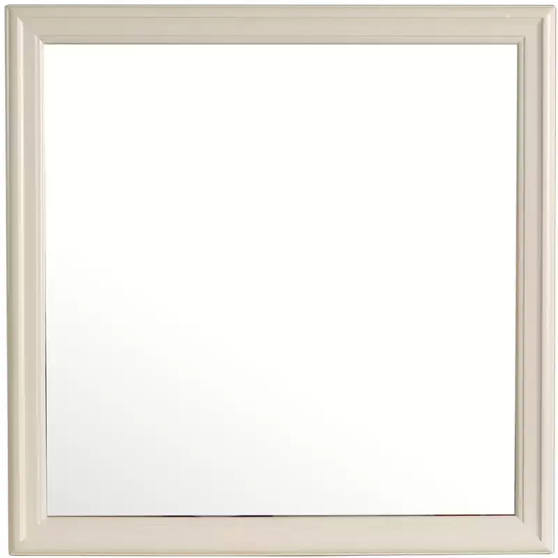 Passion Furniture 38 in. x 38 in. Classic Square Wood Framed Dresser Mirror