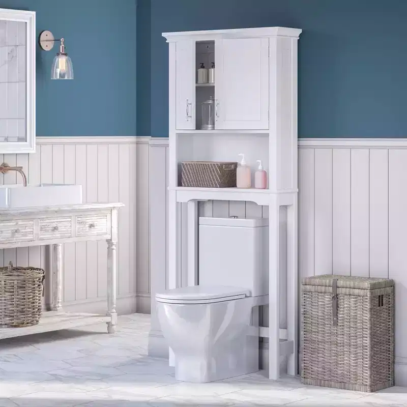 RiverRidge Somerset Over the Toilet Bathroom Spacesaver Wall Medicine Storage Cabinet with Adjustable Shelf