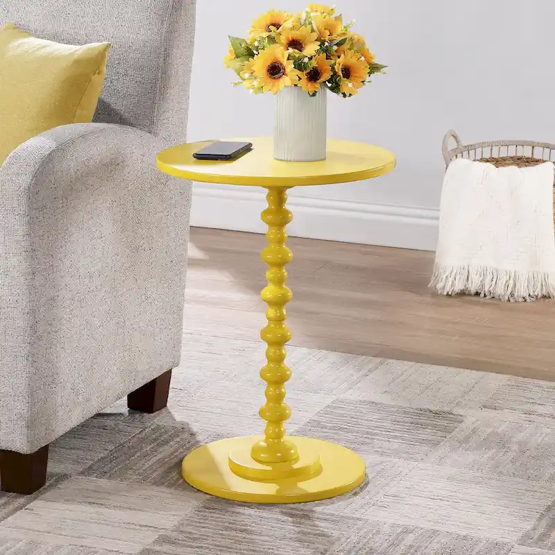 Round Spindle Side Table