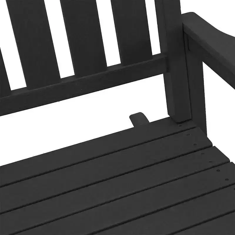vidaXL Rocking Chair 2 pcs Black 92 x 70 x 108 cm Polyethylene
