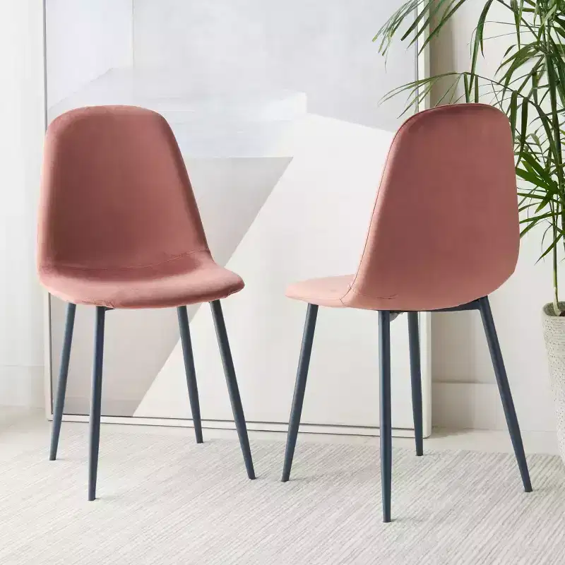Blaire Diining Chair - Set of 2 - DCH2001 - Pink/Dark Grey - Safavieh