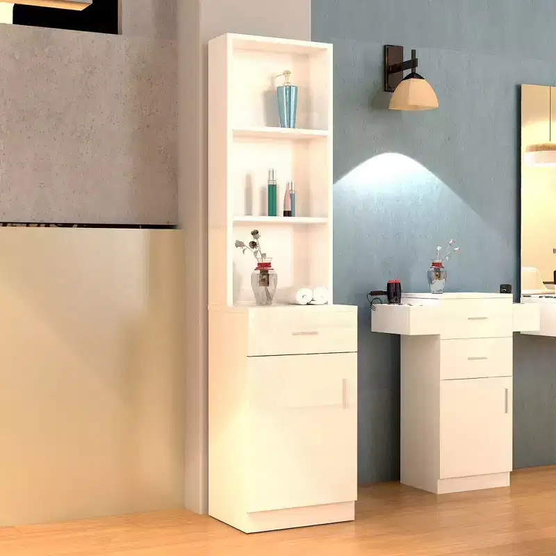 5 Compartments 1 Drawer 1 Door MDF Barber Cabinet