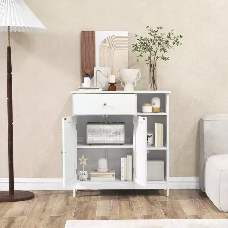 Freestanding Bathroom Floor Cabinet with Drawer