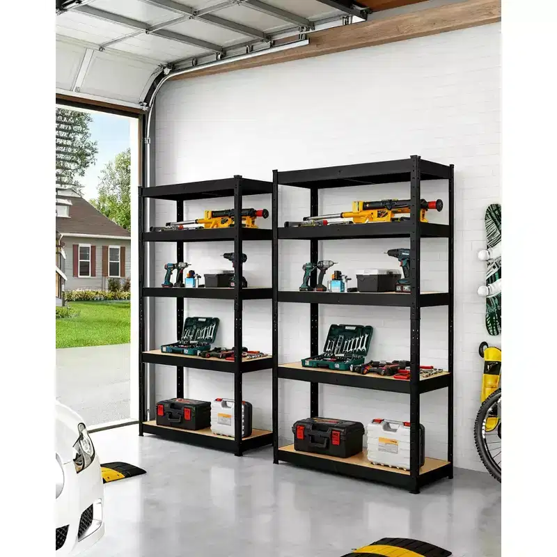 Storage Shelves,36x18x72 Garage Shelving Heavy Duty Metal Adjustable Garage Shelves,5-Tier Adjustable Shelving Units,,Metal Storage Utility Racks