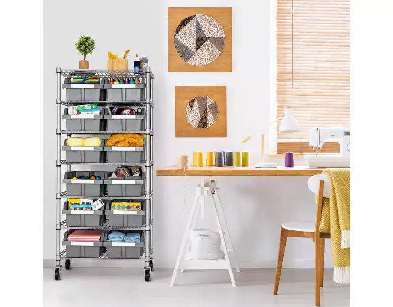 Seville Classics 7-Tier NSF 12-Bin Rack Storage System