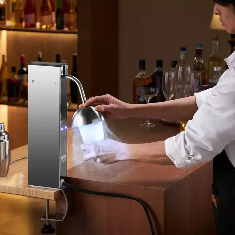VEVOR Glass Froster Chiller, CO2 Beer Glass Froster, 8-10 Seconds/Cup Instant Glass Chiller for Wine, Cocktail, Champagne, Mixed Drinks, Silver