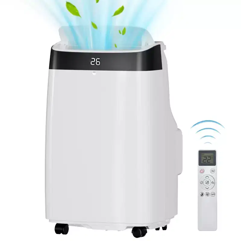 Portable AC with Full Window Kit & Hose: 10K BTU, 3-in-1 Cooling for 450 Sq.Ft. Rooms (Cool/Dehumidify/Fan). Features 24-Hour Timer