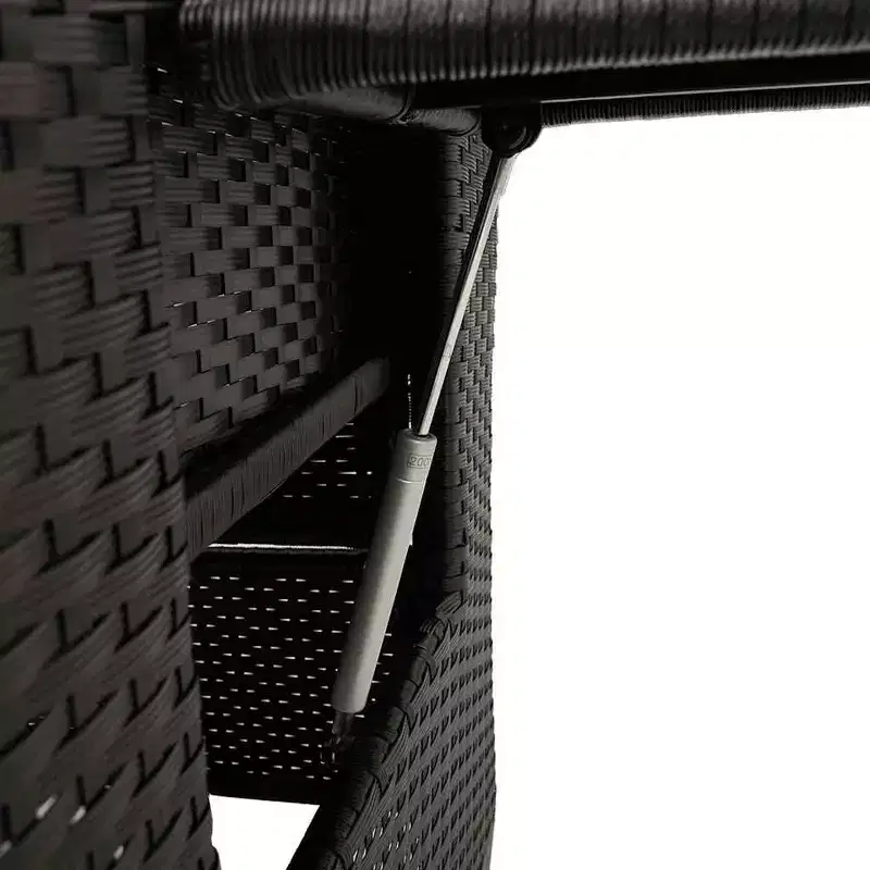 vidaXL Reclining Garden Chair in Poly Rattan with Side Table