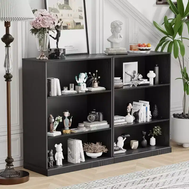 PexFix 41x31x16 Wood Accent Cabinet with Adjustable Shelf Storage Cabinet without Door Black
