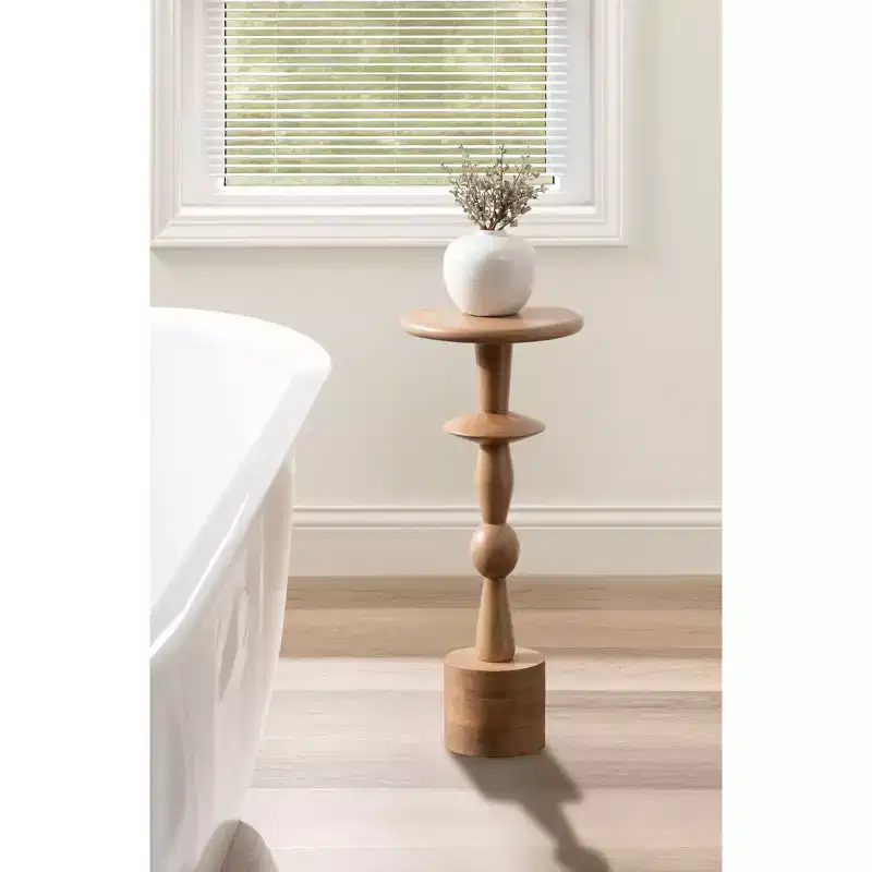 Round Drink Table, 9x9x22, Natural