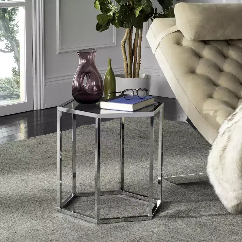 Teagan End Table - MMT6002A - Chrome - Safavieh