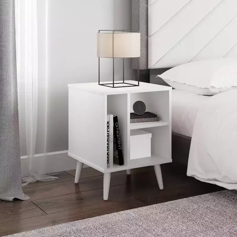 Mid-Century Cubby Style Nightstand