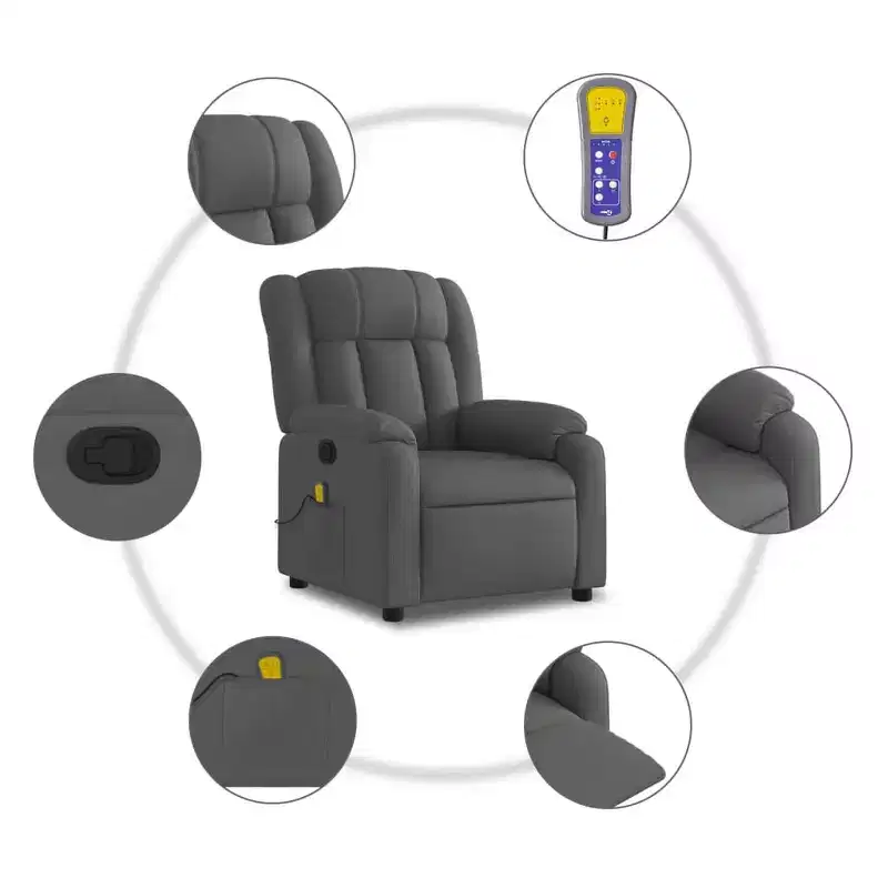 Massage Recliner Chair with Vibration & Adjustable Footrest