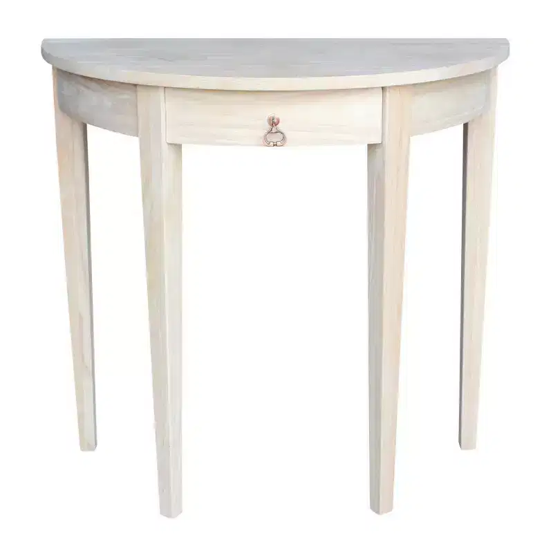 Half Round Table Unfinished - International Concepts