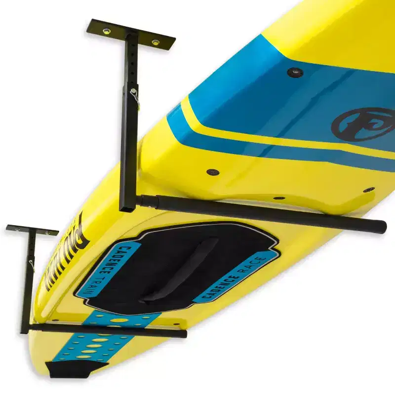 Adjustable SUP & Surfboard Ceiling Storage Rack, Single, Holds 75 lbs, Powder Coated Steel