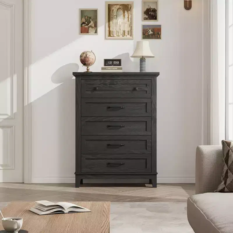 5-Drawer Tall Dresser for Bedroom – 41.3