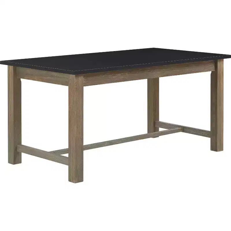 Elmhurst Dining Table Black and Weathered Gray - Finch