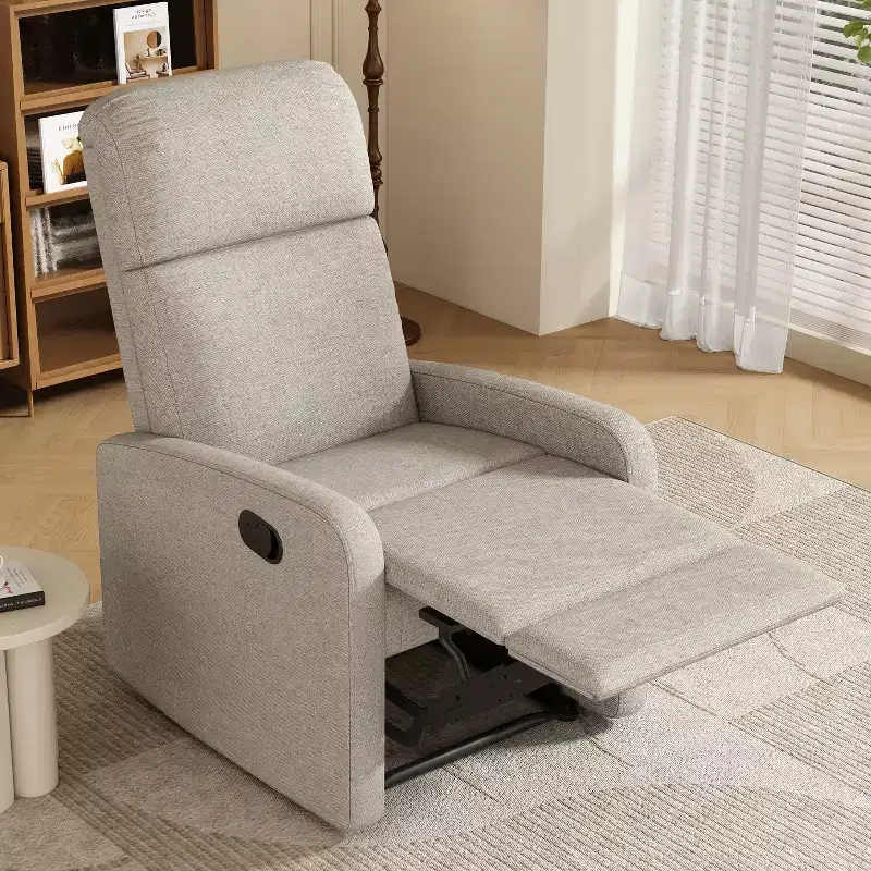 Contemporary Upholstered Recliner Chair with 3 Adjustable Backrest Positions
