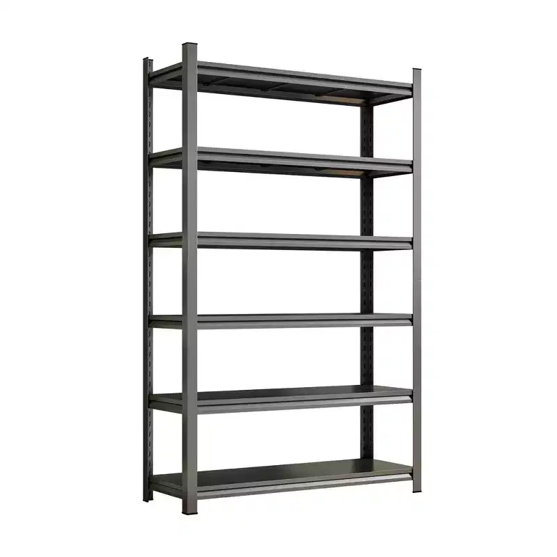 Clihome 6-Layer Metal Multi-Purpose Storage Rack,Boltless Storage Rack with Gourd Hole Design