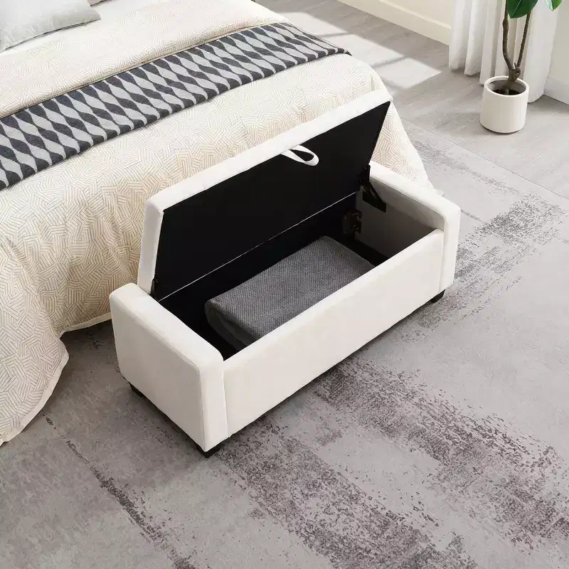 GDFStudio Norwyn 48 Upholstered Storage Ottoman