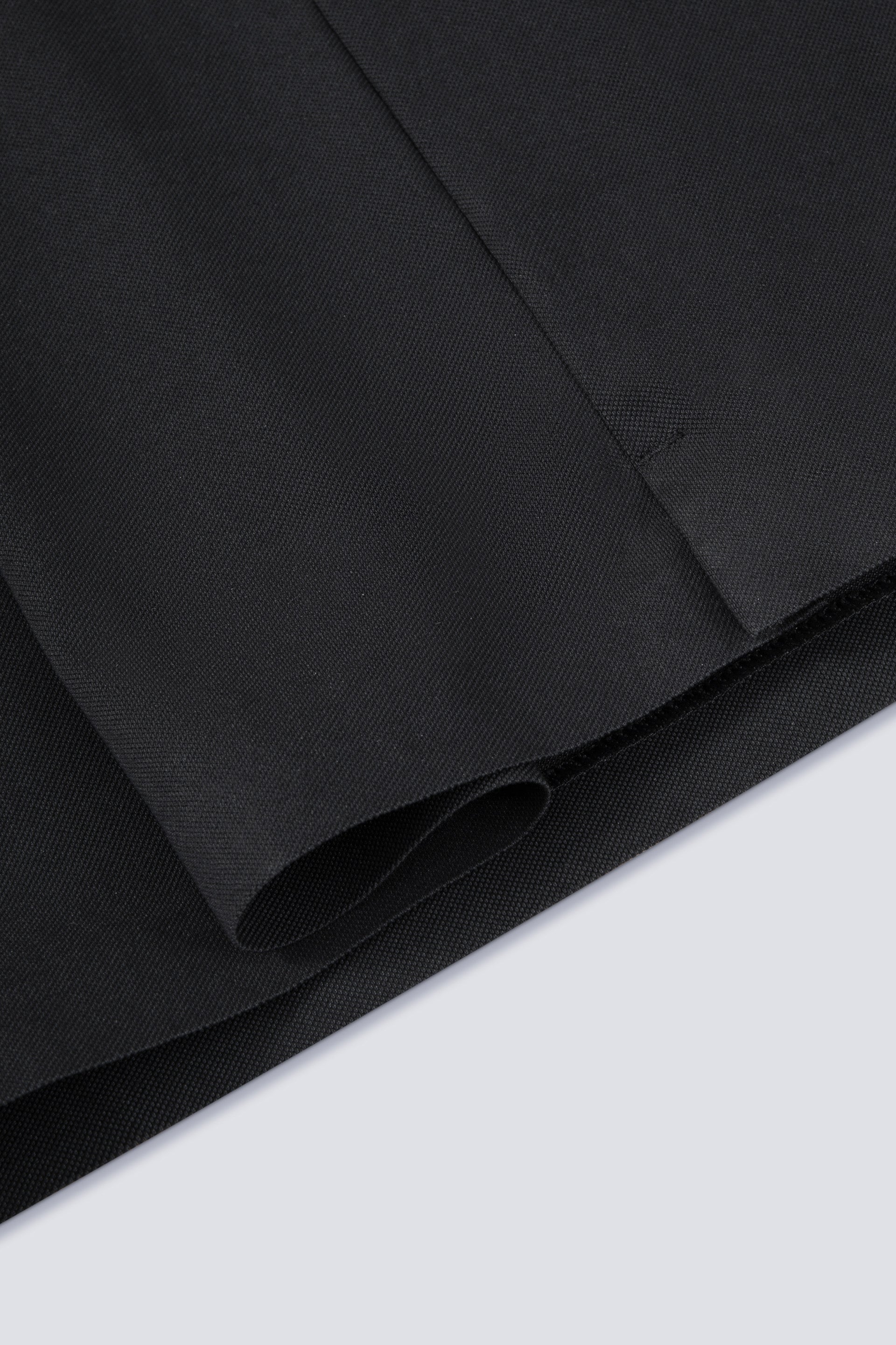 Concealed Placket Sharp Pique Polo – Black
