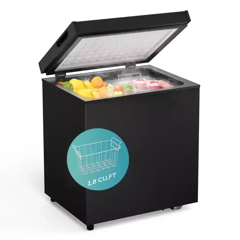 EUHOMY 3.5 cu.ft Chest Freezer with Removable Basket, Deep Freezer Adjustable 7 Thermostat, Quiet Mini Freezer Free-Standing Top Door, Energy Saving