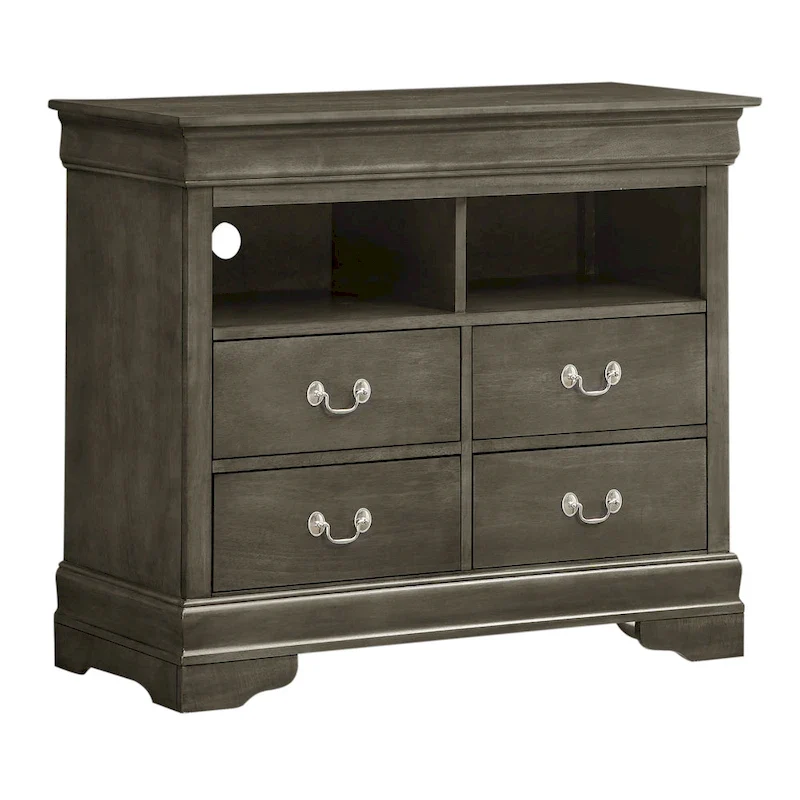 Louis Phillipe Wooden Media Chest